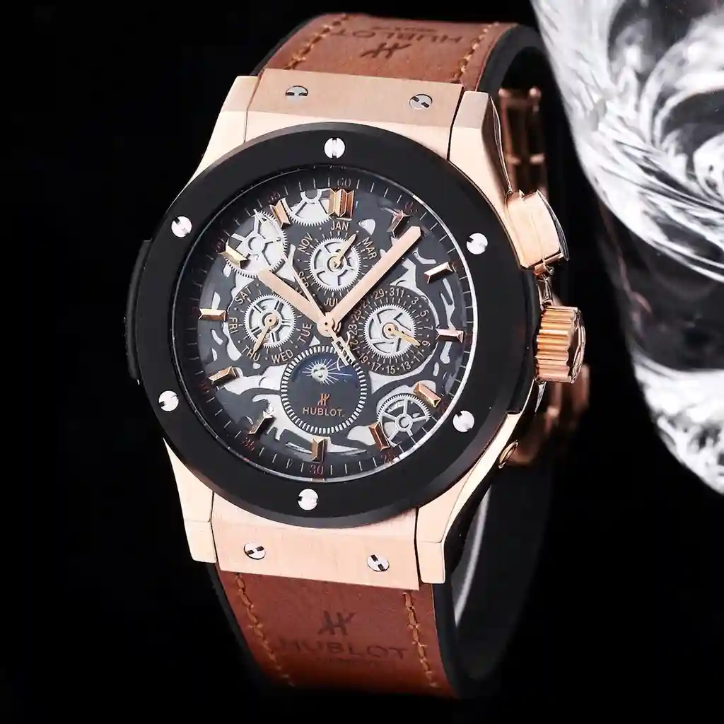 General Watches Hublot watch men's watch with original fully automatic mechanical movement top 316 stainless steel case strap mineral super mirror diameter 45mm KK06250 view 7