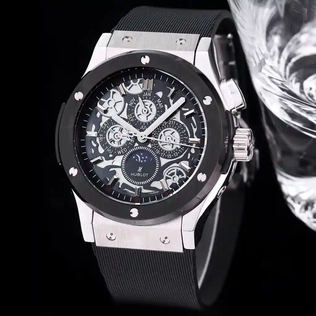 General Watches Hublot watch men's watch with original fully automatic mechanical movement top 316 stainless steel case strap mineral super mirror diameter 45mm KK06250 view 9