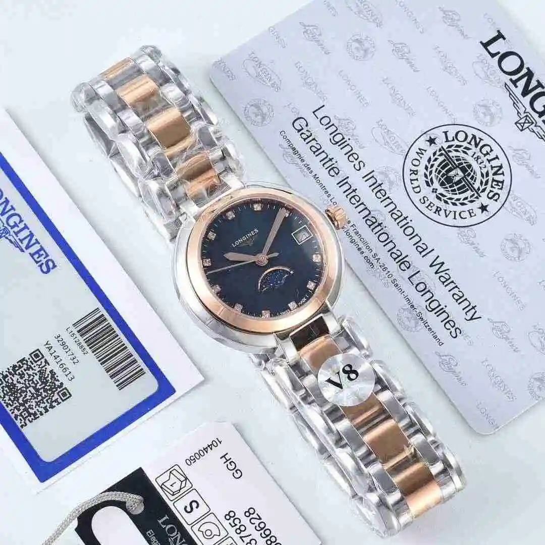 General Watches Longines Watch Women's Watch Paired with Original Fully Automatic Mechanical Movement Top grade 316 Precision Steel Case with Mineral Super Strong Mirror Diameter 30mm KK02450 4 view 8