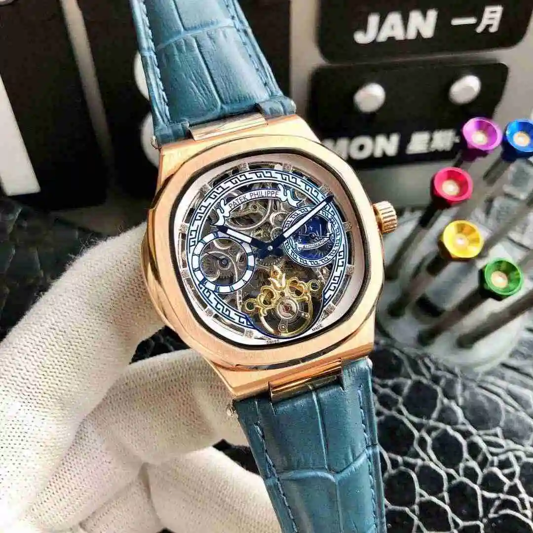 General Watches Patek Philippe Watch Men's Watch Paired with Original Fully Automatic Mechanical Movement Top Grade 316 Precision Steel Case Case with Mineral Super Strong Mirror Diameter 42mm KK ) view 5