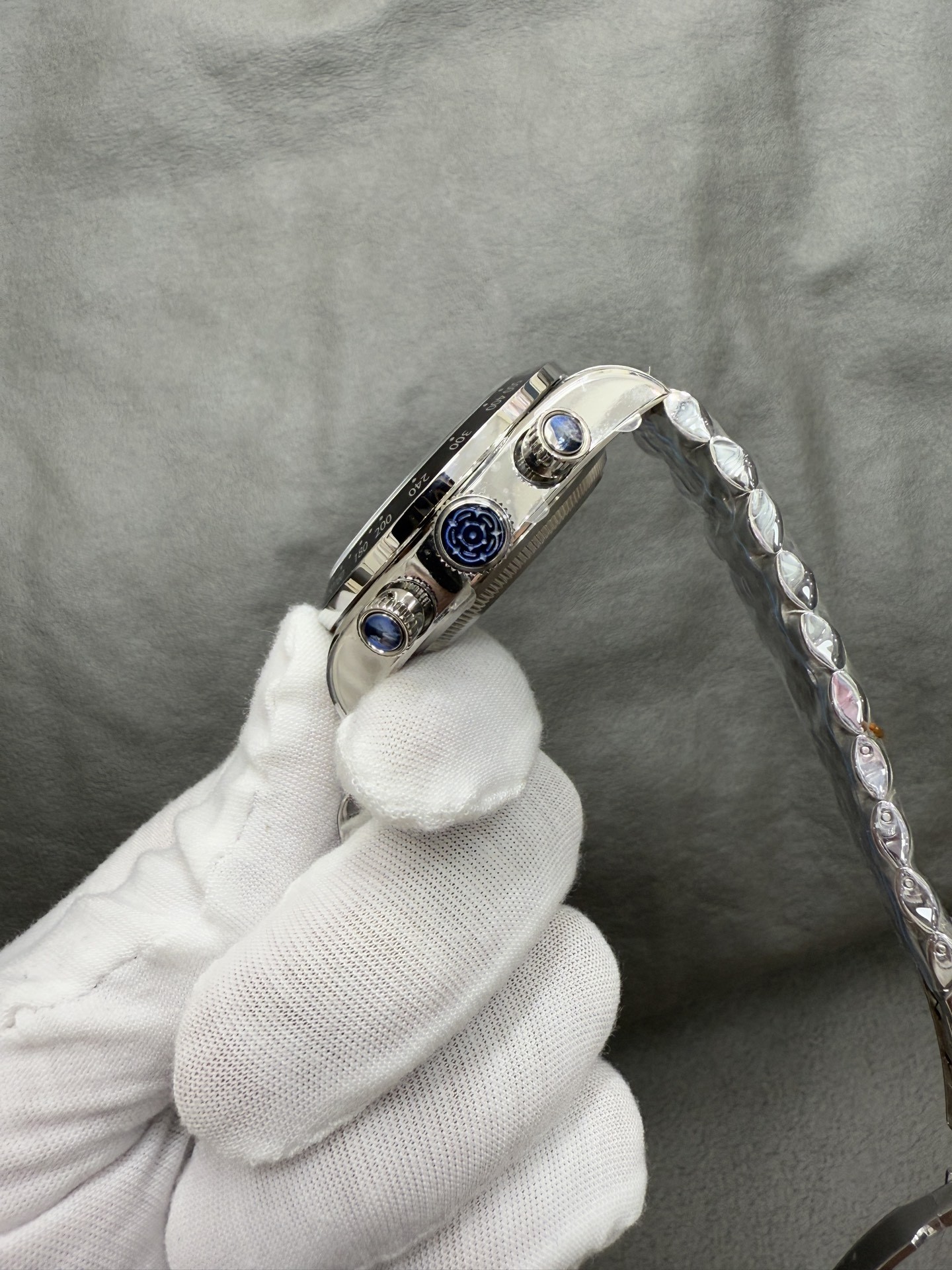 Tudor Blue Dial Chronograph Watch view 4