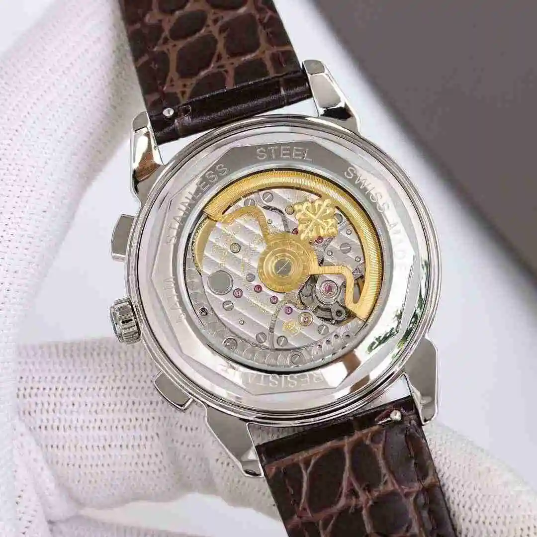 General Watches Patek Philippe Watch Men's Watch Paired with Original Fully Automatic Mechanical Movement Top Grade 316 Precision Steel Case Case with Mineral Super Strong Mirror Diameter 41mm kk view 3