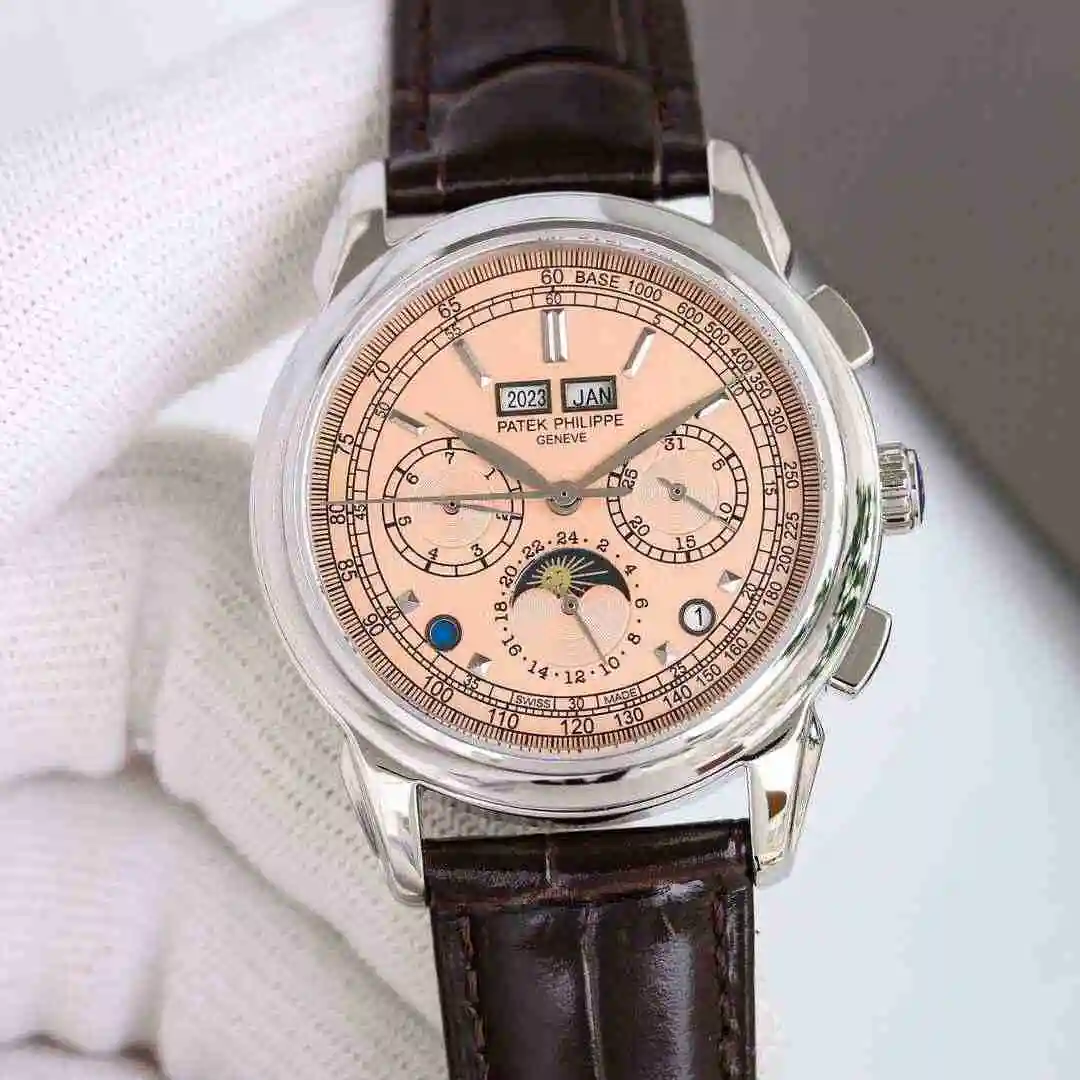 General Watches Patek Philippe Watch Men's Watch Paired with Original Fully Automatic Mechanical Movement Top Grade 316 Precision Steel Case Case with Mineral Super Strong Mirror Diameter 41mm kk view 9