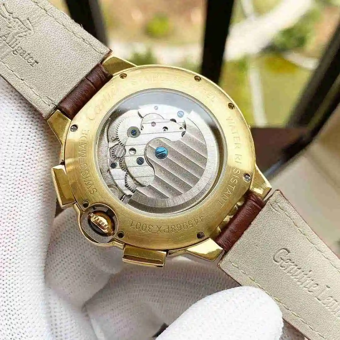 General Watches Cartier Watch Men's Watch Paired with Original Fully Automatic Mechanical Movement Top Grade 316 Precision Steel Case with Mineral Super Strong Mirror Diameter 44mm KK06250 view 3