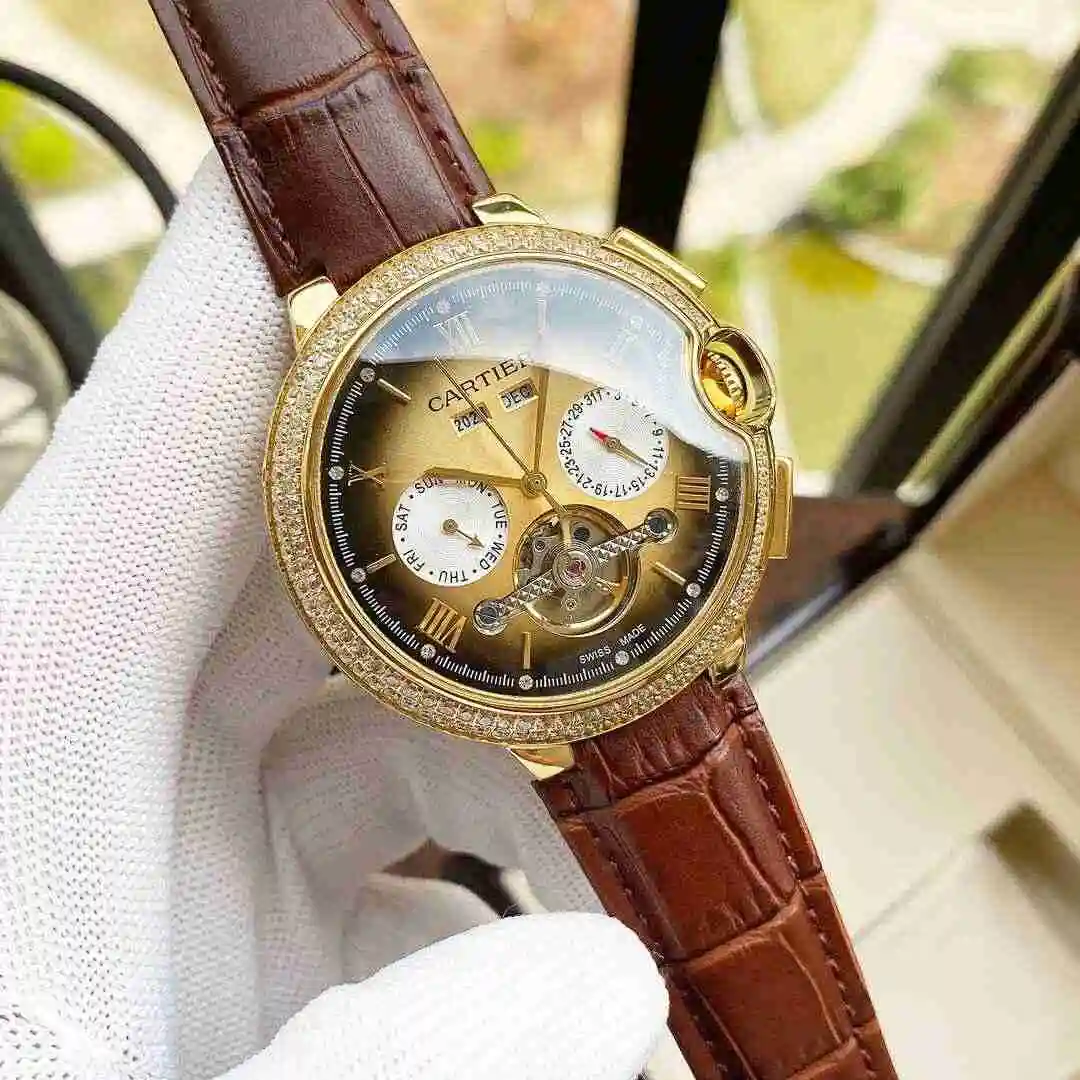 General Watches Cartier Watch Men's Watch Paired with Original Fully Automatic Mechanical Movement Top Grade 316 Precision Steel Case with Mineral Super Strong Mirror Diameter 44mm KK06250 view 8
