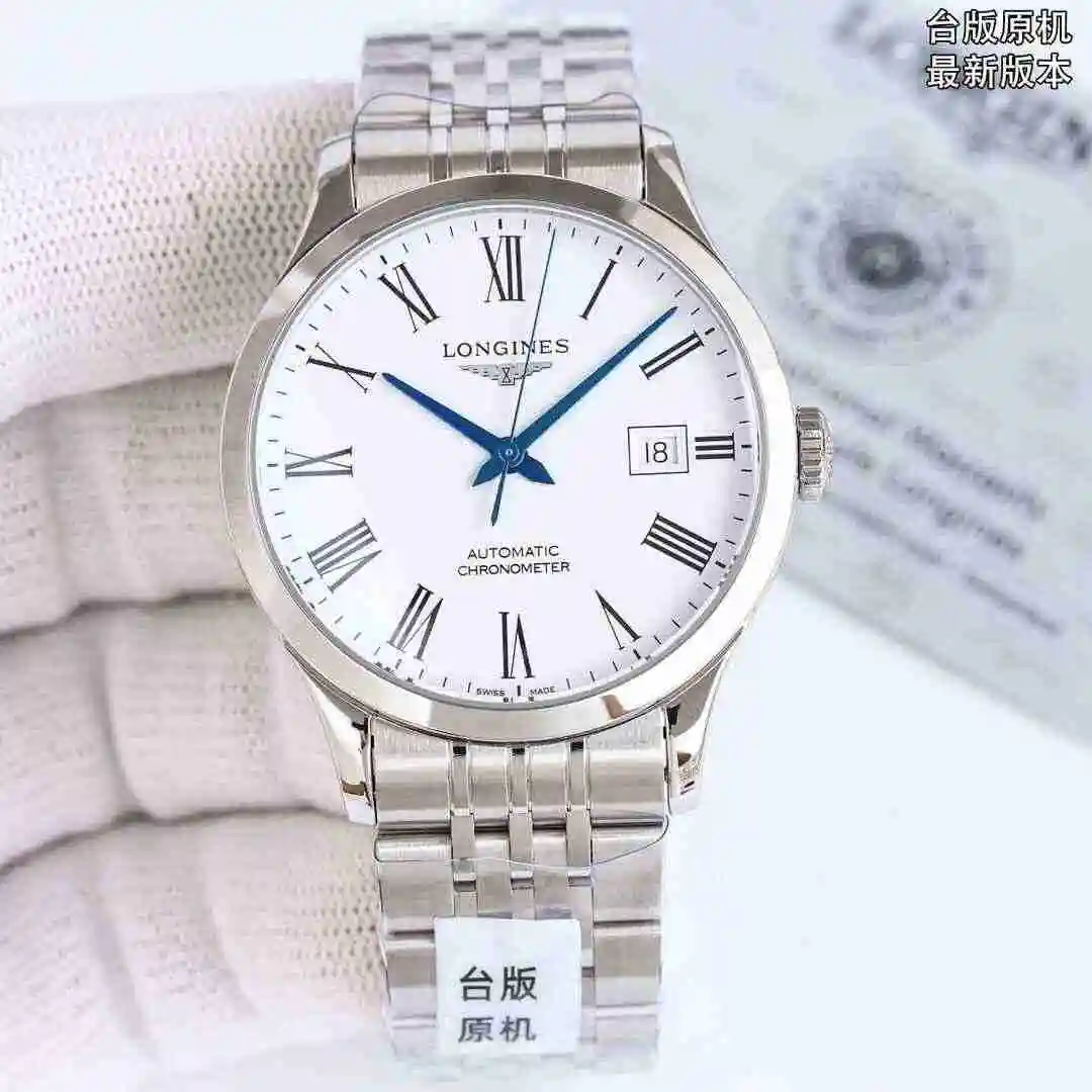 General Watches Longines watch for men with original fully automatic mechanical movement, top grade 316 precision steel case with mineral super strong mirror diameter of 39mm kk012500 view 9
