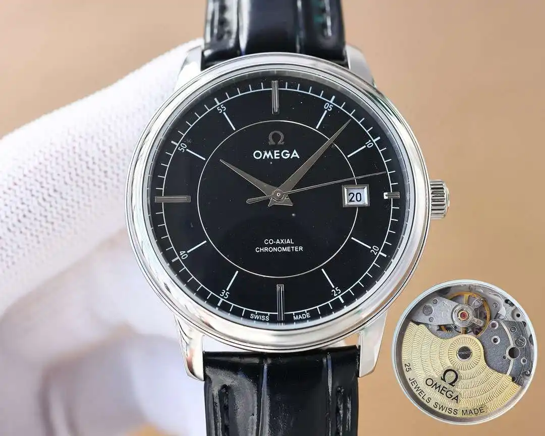 General Watches Watch OMEGA men's watch with original fully automatic mechanical movement, top-grade 316 stainless steel case and strap, mineral super mirror, diameter 40mm KK04550 1 view 5