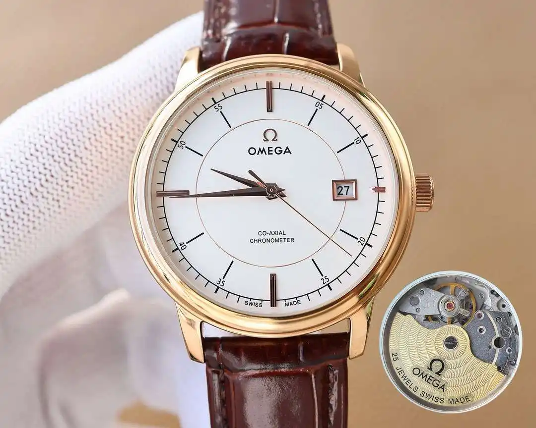 General Watches Watch OMEGA men's watch with original fully automatic mechanical movement, top-grade 316 stainless steel case and strap, mineral super mirror, diameter 40mm KK04550 1 view 6