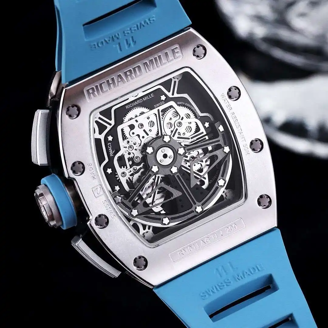 General Watches Richard Mille Richard @ Mill watch men's watch with original fully automatic mechanical movement top 316 stainless steel case strap mineral super mirror KK09800 1 view 3