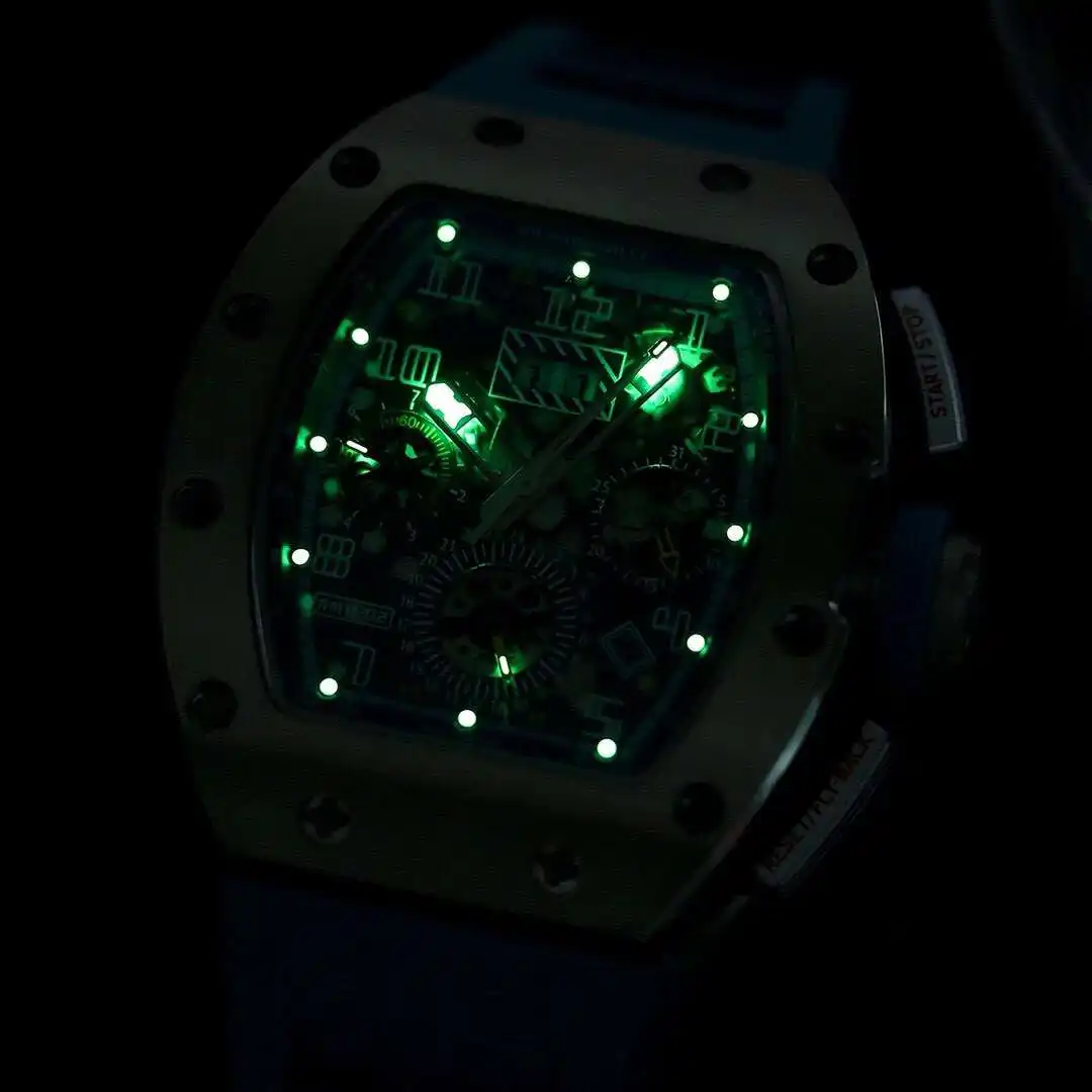 General Watches Richard Mille Richard @ Mill watch men's watch with original fully automatic mechanical movement top 316 stainless steel case strap mineral super mirror KK09800 1 view 6