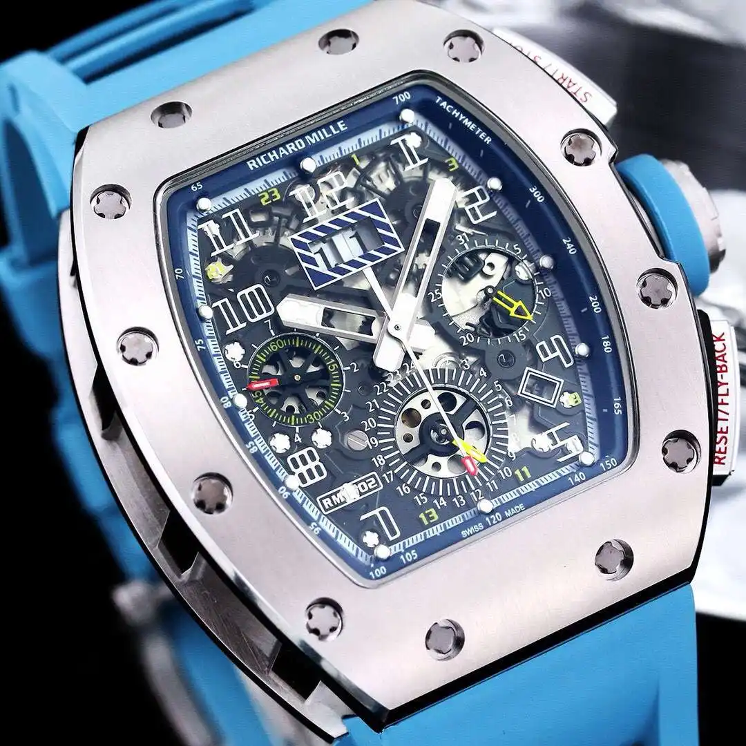 General Watches Richard Mille Richard @ Mill watch men's watch with original fully automatic mechanical movement top 316 stainless steel case strap mineral super mirror KK09800 1 view 8