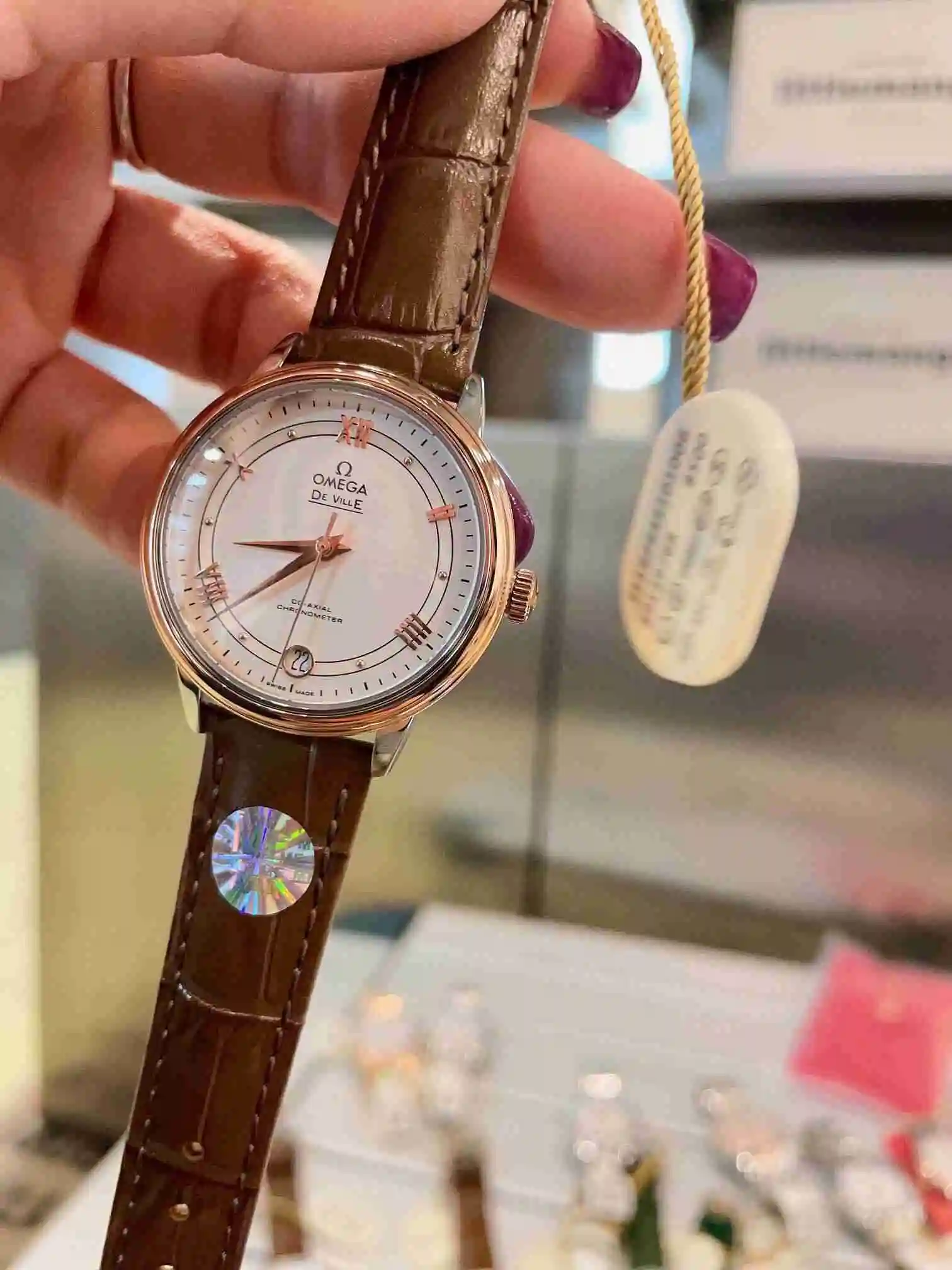 General Watches Omega Watch Women's Watch Paired with Original Fully Automatic Mechanical Movement Top Grade 316 Precision Steel Case with Mineral Super Strong Mirror Diameter 33cm KK04850 1 view 9