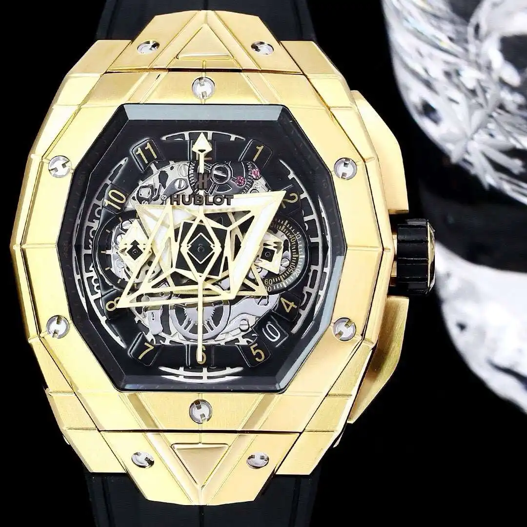 General Watches Hublot watch men's watch with original fully automatic mechanical movement top 316 stainless steel case strap mineral super mirror KK06800 1 view 7