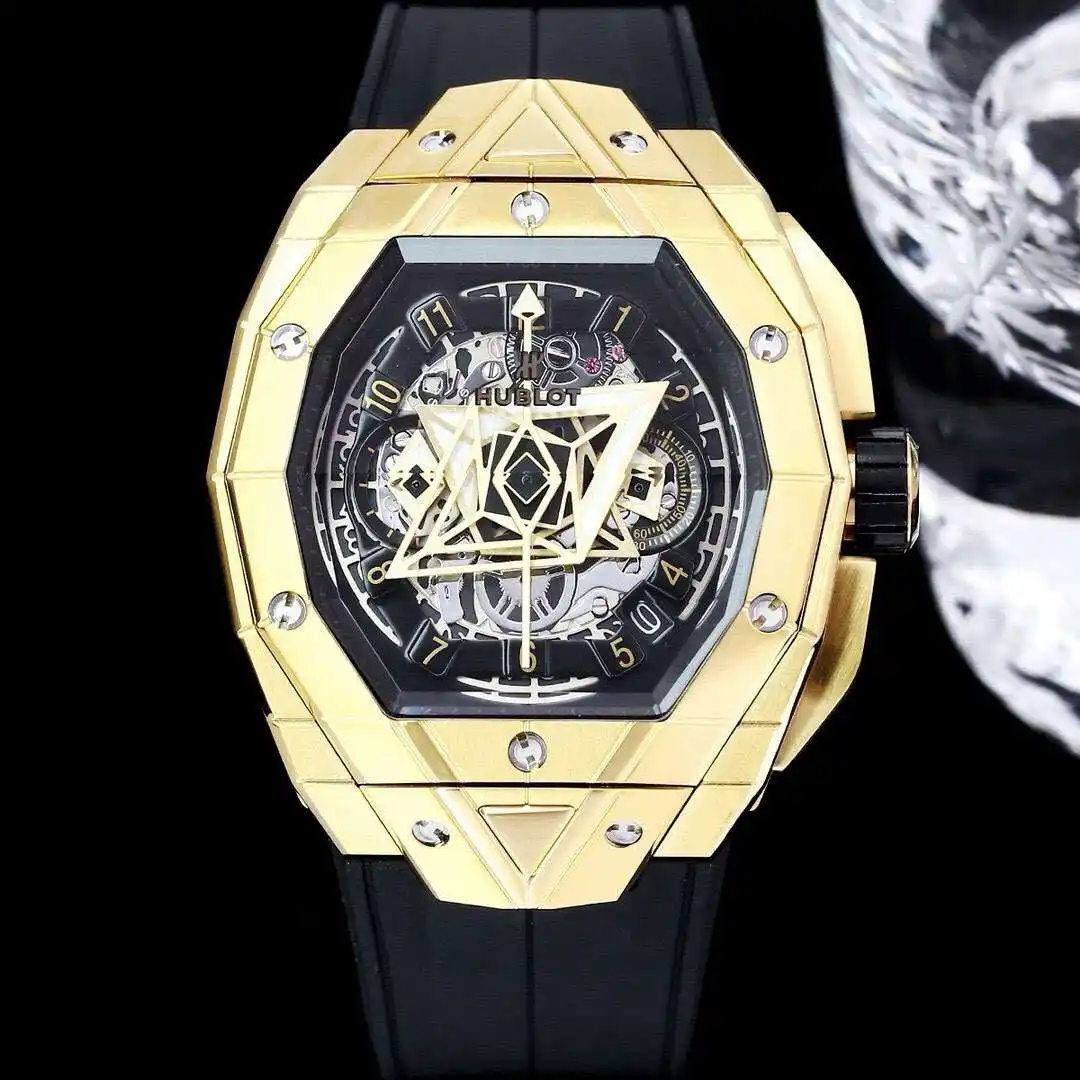 General Watches Hublot watch men's watch with original fully automatic mechanical movement top 316 stainless steel case strap mineral super mirror KK06800 1 view 8