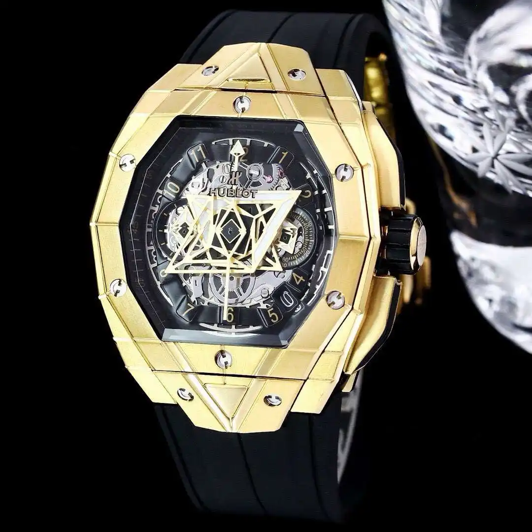 General Watches Hublot watch men's watch with original fully automatic mechanical movement top 316 stainless steel case strap mineral super mirror KK06800 1 view 9