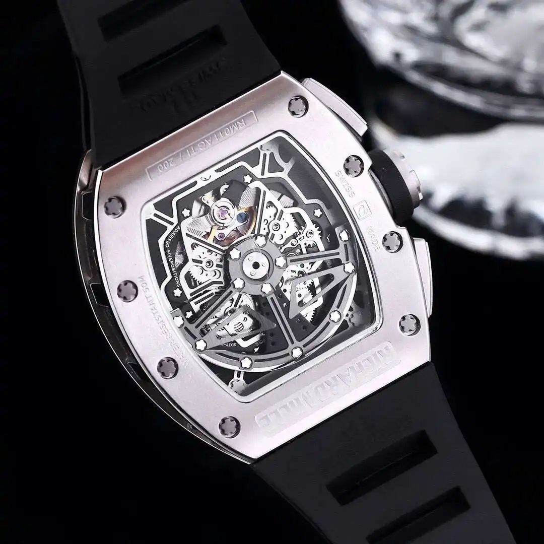 General Watches Richard Mille Richard@Mill watch men's watch with original fully automatic mechanical movement top 316 stainless steel case strap mineral super mirror KK09800 view 3