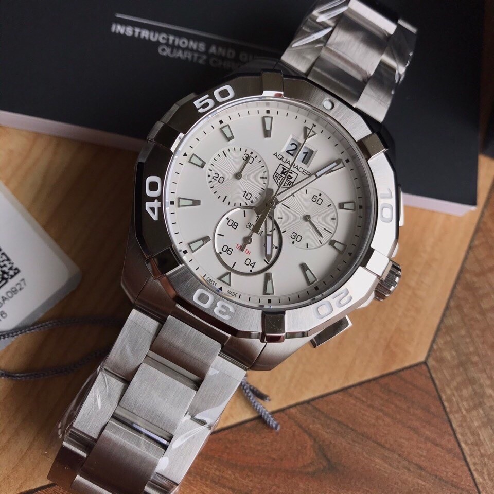 TAG Heuer Aquaracer Stainless Steel Quartz 43mm Watch view 2