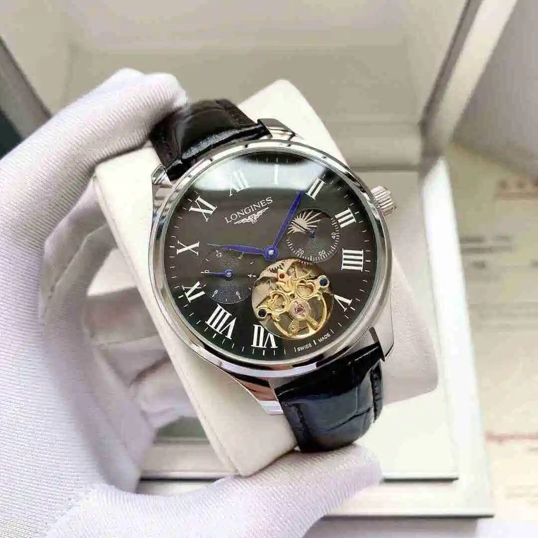 General Watches Longines Watch Men's Watch Paired with Original Fully Automatic Mechanical Movement Top grade 316 Precision Steel Case with Mineral Super Strong Mirror Diameter 42mm KK05400 view 4