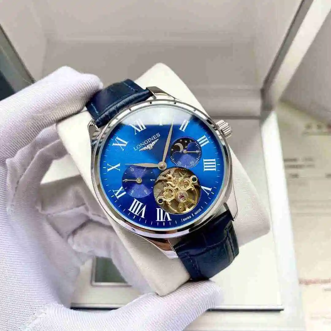 General Watches Longines Watch Men's Watch Paired with Original Fully Automatic Mechanical Movement Top grade 316 Precision Steel Case with Mineral Super Strong Mirror Diameter 42mm KK05400 view 5