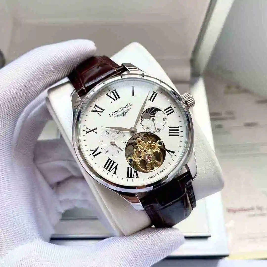 General Watches Longines Watch Men's Watch Paired with Original Fully Automatic Mechanical Movement Top grade 316 Precision Steel Case with Mineral Super Strong Mirror Diameter 42mm KK05400 view 7