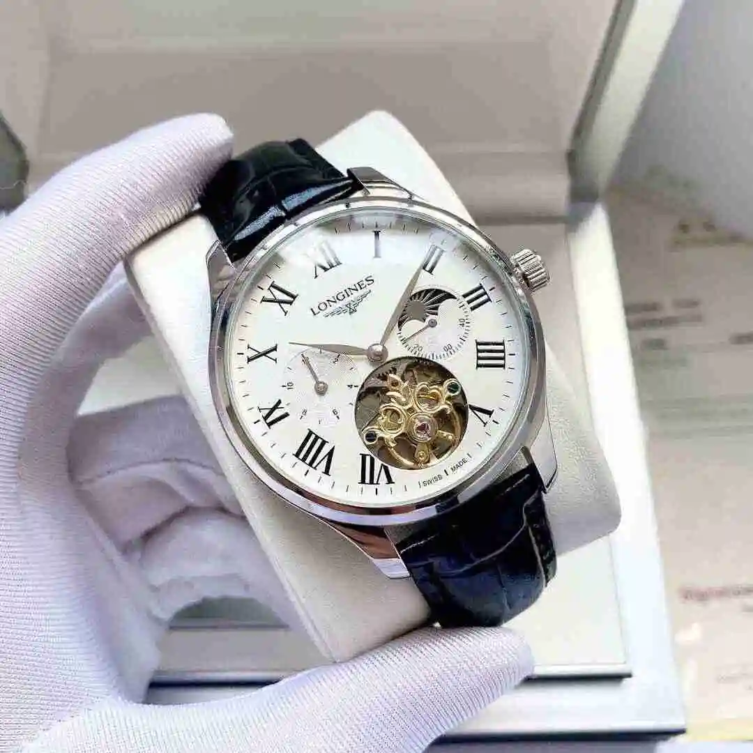 General Watches Longines Watch Men's Watch Paired with Original Fully Automatic Mechanical Movement Top grade 316 Precision Steel Case with Mineral Super Strong Mirror Diameter 42mm KK05400 view 8