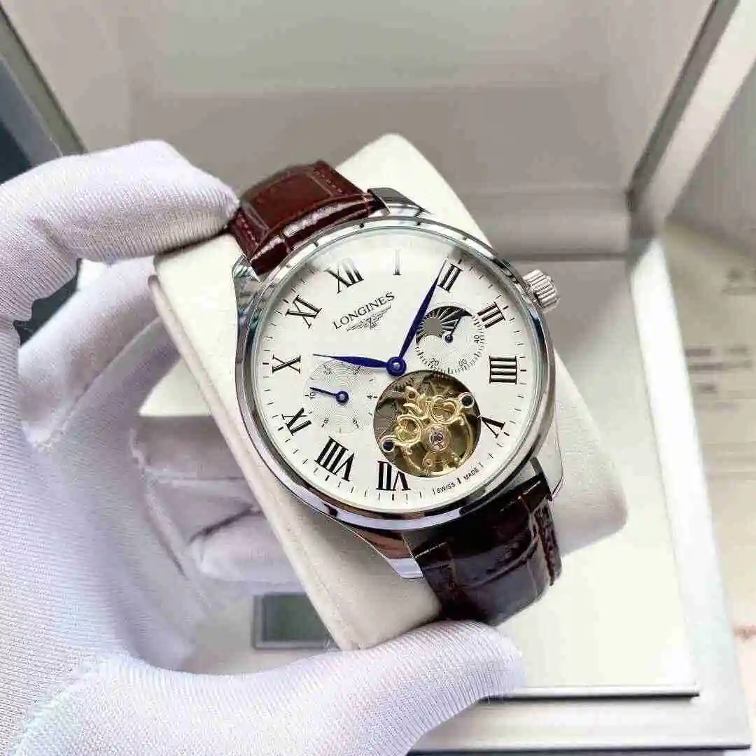 General Watches Longines Watch Men's Watch Paired with Original Fully Automatic Mechanical Movement Top grade 316 Precision Steel Case with Mineral Super Strong Mirror Diameter 42mm KK05400 view 9