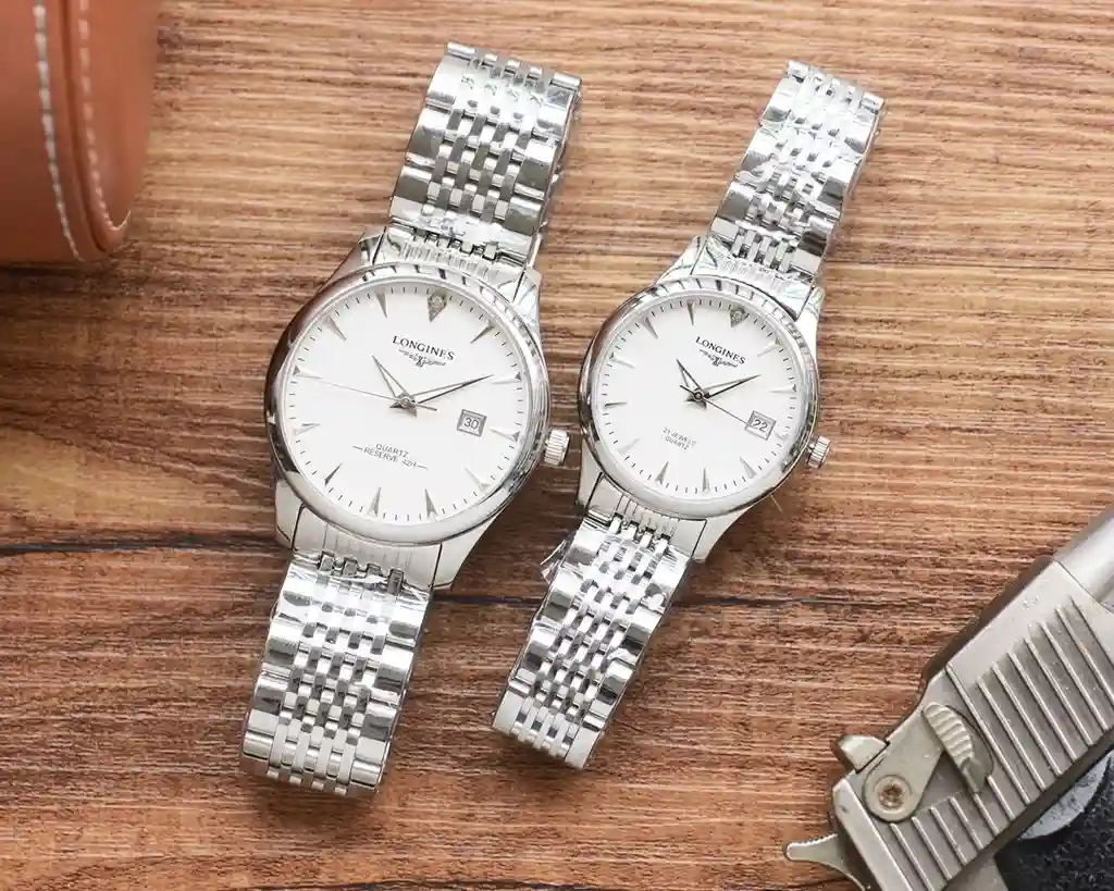 General Watches Original order customized new Longines watch couple watch with original fully automatic mechanical movement top 316 stainless steel case strap mineral super mirror diameter 35mm DMA8802800 view 3