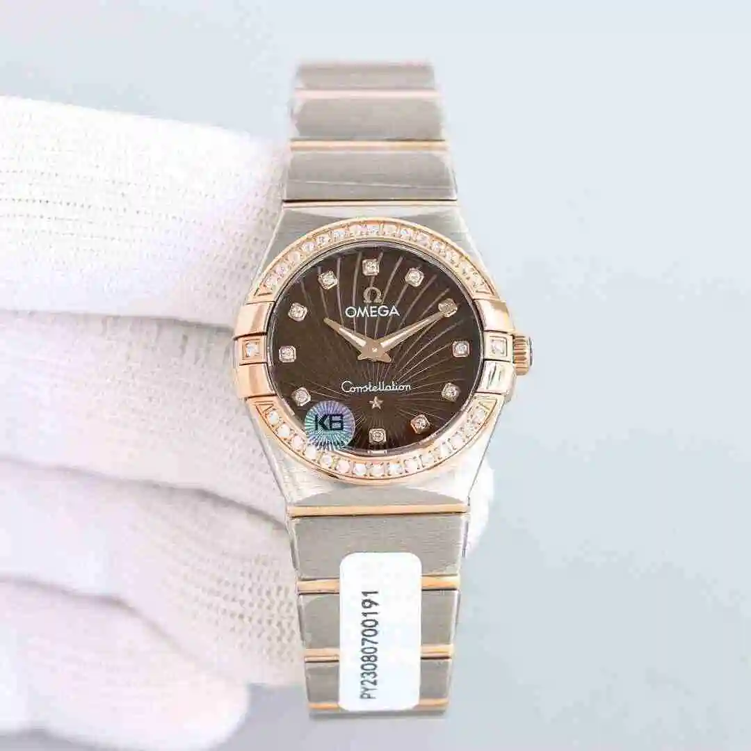 General Watches Omega Watch Women's Watch Paired with Original Fully Automatic Mechanical Movement Top Grade 316 Precision Steel Case with Mineral Super Strong Mirror Diameter 27mm kk view 4