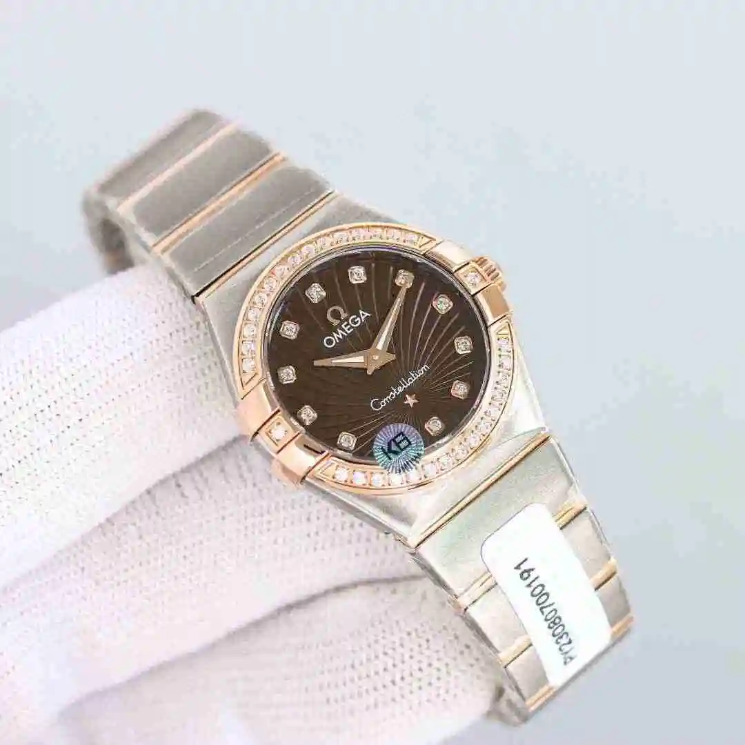 General Watches Omega Watch Women's Watch Paired with Original Fully Automatic Mechanical Movement Top Grade 316 Precision Steel Case with Mineral Super Strong Mirror Diameter 27mm kk view 5