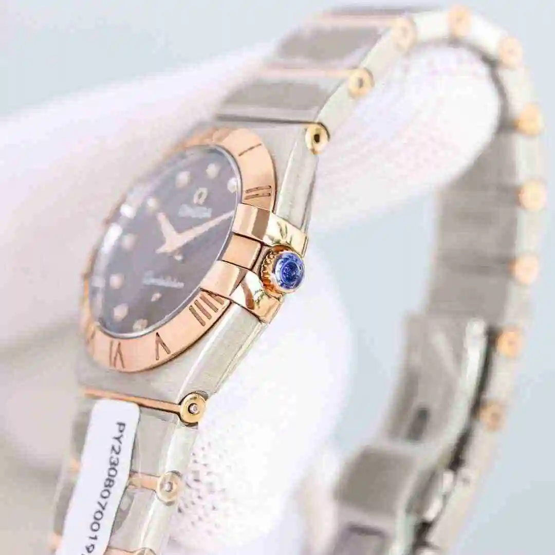 General Watches Omega Watch Women's Watch Paired with Original Fully Automatic Mechanical Movement Top Grade 316 Precision Steel Case with Mineral Super Strong Mirror Diameter 27mm kk view 6