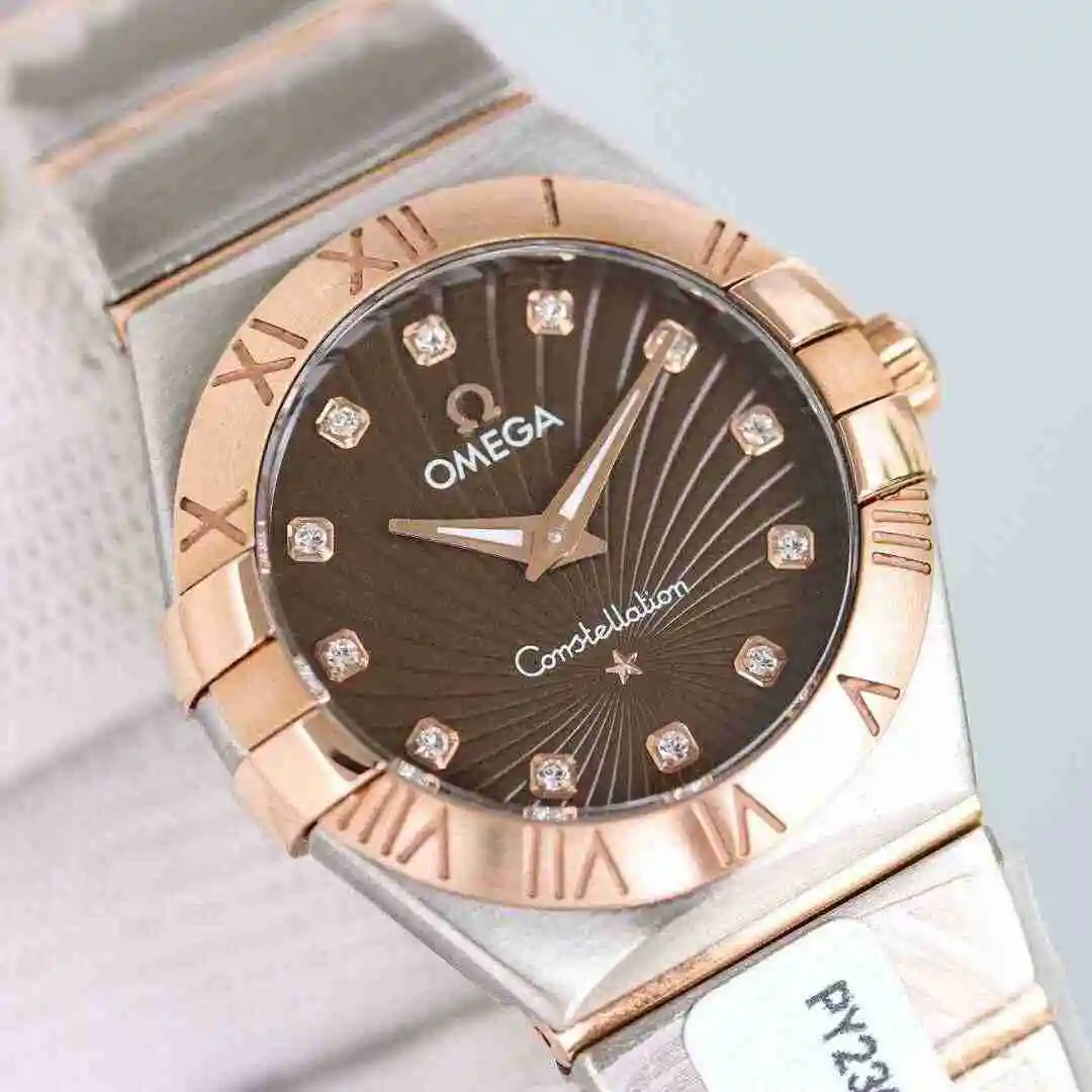 General Watches Omega Watch Women's Watch Paired with Original Fully Automatic Mechanical Movement Top Grade 316 Precision Steel Case with Mineral Super Strong Mirror Diameter 27mm kk view 7