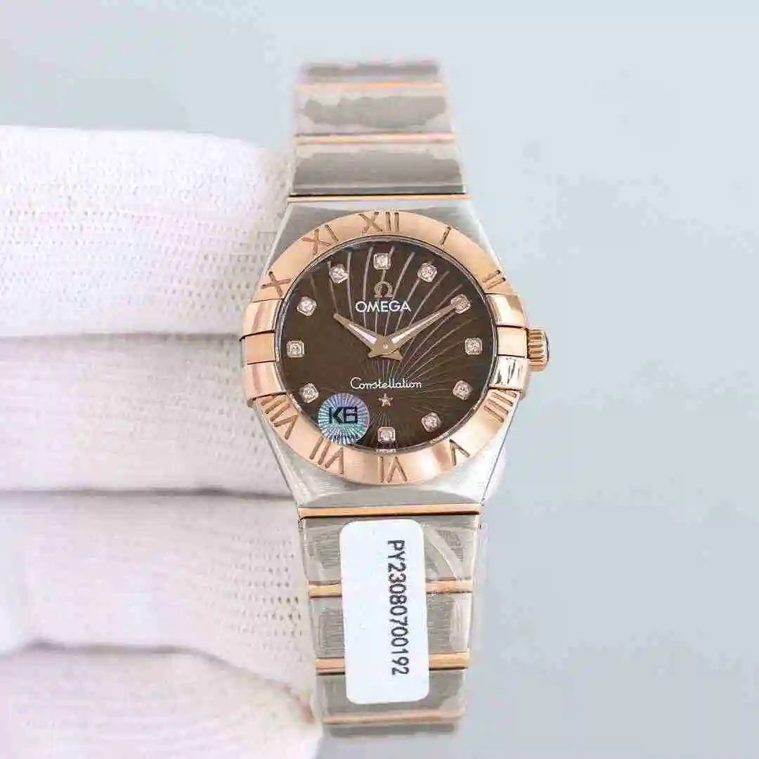 General Watches Omega Watch Women's Watch Paired with Original Fully Automatic Mechanical Movement Top Grade 316 Precision Steel Case with Mineral Super Strong Mirror Diameter 27mm kk view 8