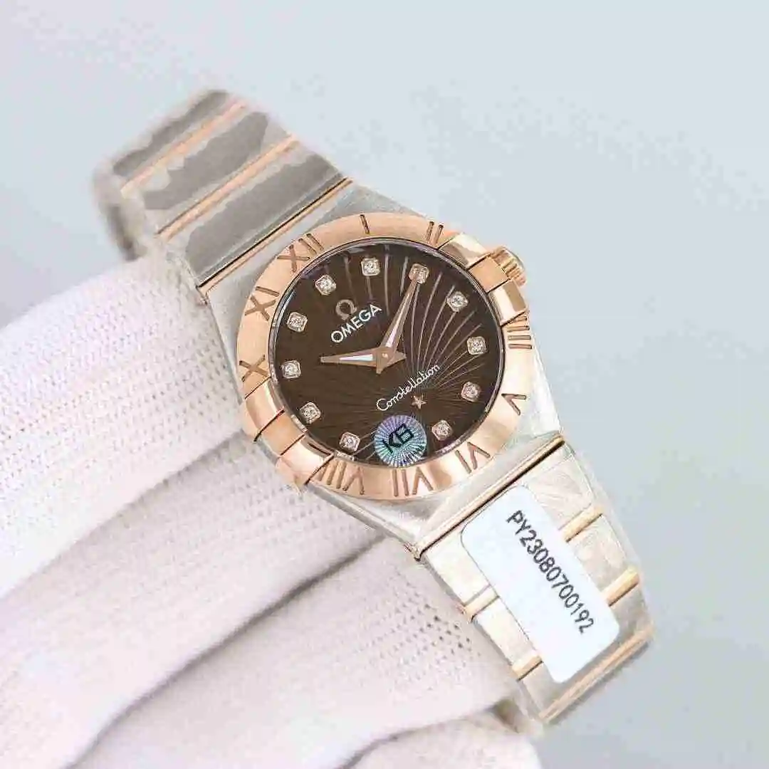 General Watches Omega Watch Women's Watch Paired with Original Fully Automatic Mechanical Movement Top Grade 316 Precision Steel Case with Mineral Super Strong Mirror Diameter 27mm kk view 9