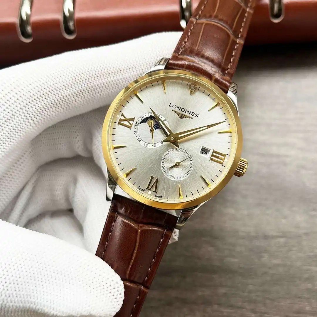 General Watches Longines Watch Lang@ men's watch with original fully automatic mechanical movement, top-grade 316 stainless steel case and strap, mineral super mirror, diameter 42mm KK04050 3 view 5