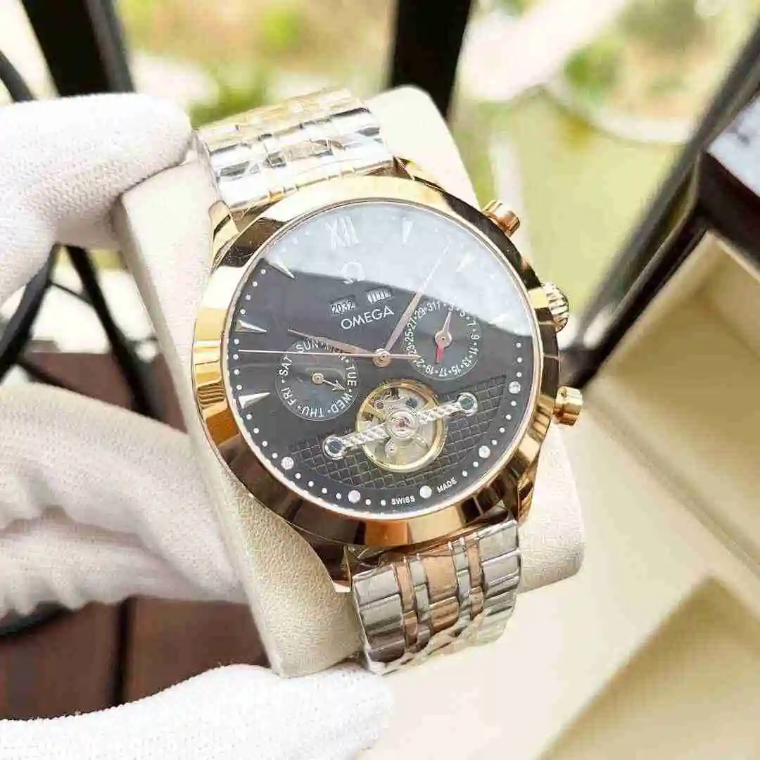 General Watches Omega Watch Men's Watch Paired with Original Fully Automatic Mechanical Movement Top Grade 316 Precision Steel Case with Mineral Super Strong Mirror Diameter 42mm KK05350 view 6