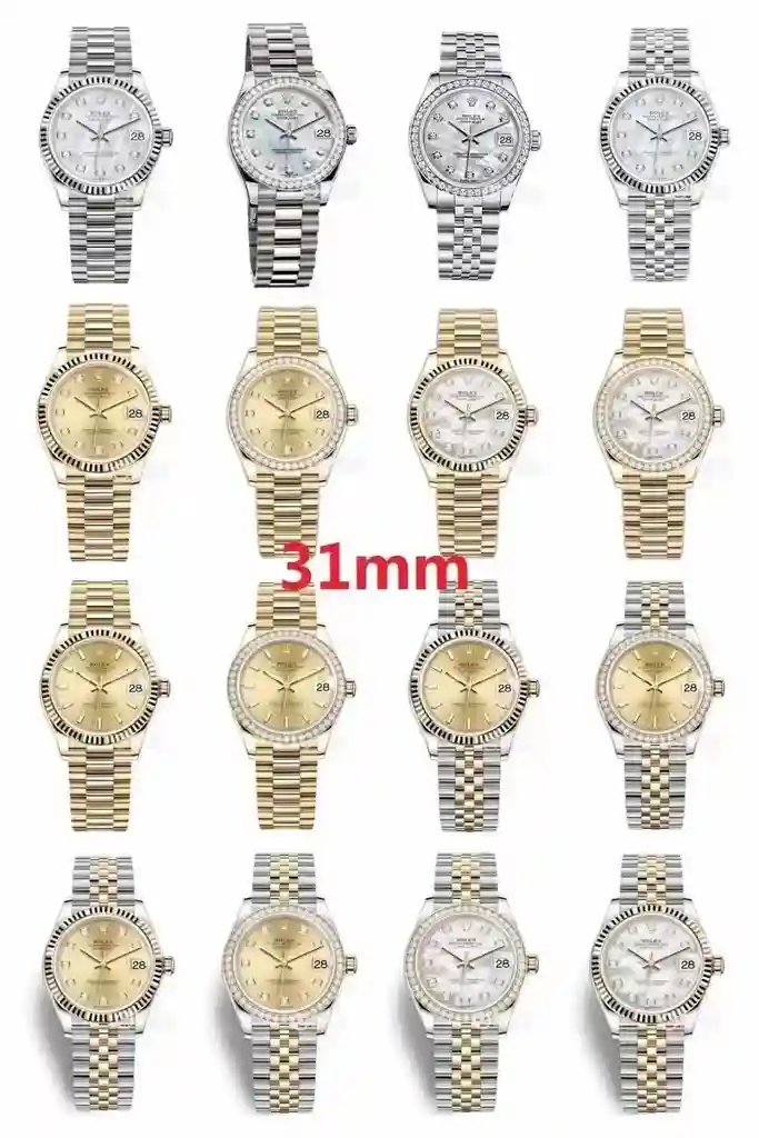 General Watches Rolex Complete series of women's diary white gold 210 diamond +20 Watch view 2