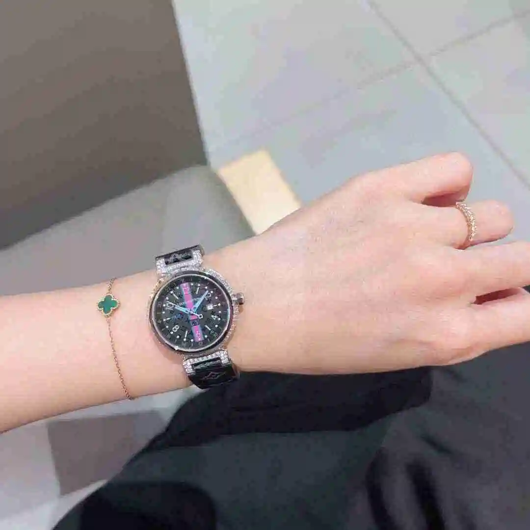 General Watches LV watch for women with original fully automatic mechanical movement, top grade 316 precision steel case with mineral super strong mirror diameter 33mm KK03450 view 9
