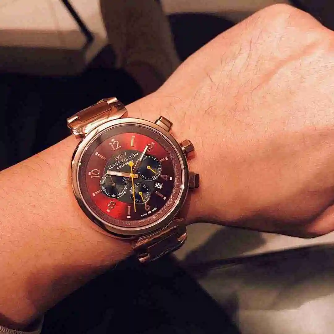 General Watches LV watch for men with original fully automatic mechanical movement, top grade 316 precision steel case with mineral super strong mirror diameter 42mm KK03450 view 5