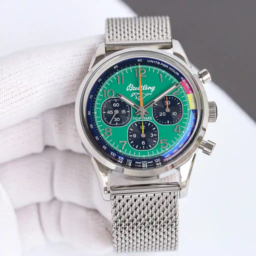 General Watches Breitling Bai@Nianling watch men's watch with original fully automatic mechanical movement top 316 stainless steel case strap mineral super mirror diameter 42mm KK013500 view 8