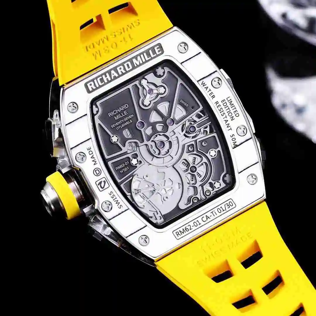 General Watches Richard Mille Richard Miller Watch Men's Watch Paired with Original Fully Automatic Mechanical Movement Top Grade 316 Precision Steel Case with Mineral Super Strong Mirror Surface KK view 3