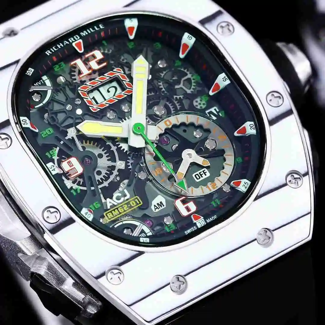 General Watches Richard Mille Richard Miller Watch Men's Watch Paired with Original Fully Automatic Mechanical Movement Top Grade 316 Precision Steel Case with Mineral Super Strong Mirror Surface KK view 5