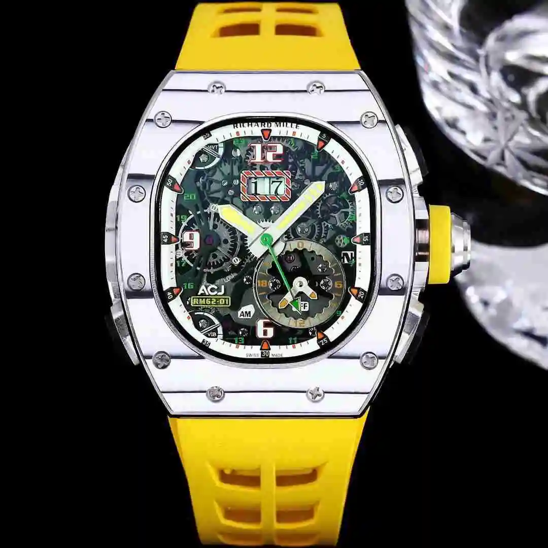 General Watches Richard Mille Richard Miller Watch Men's Watch Paired with Original Fully Automatic Mechanical Movement Top Grade 316 Precision Steel Case with Mineral Super Strong Mirror Surface KK view 6