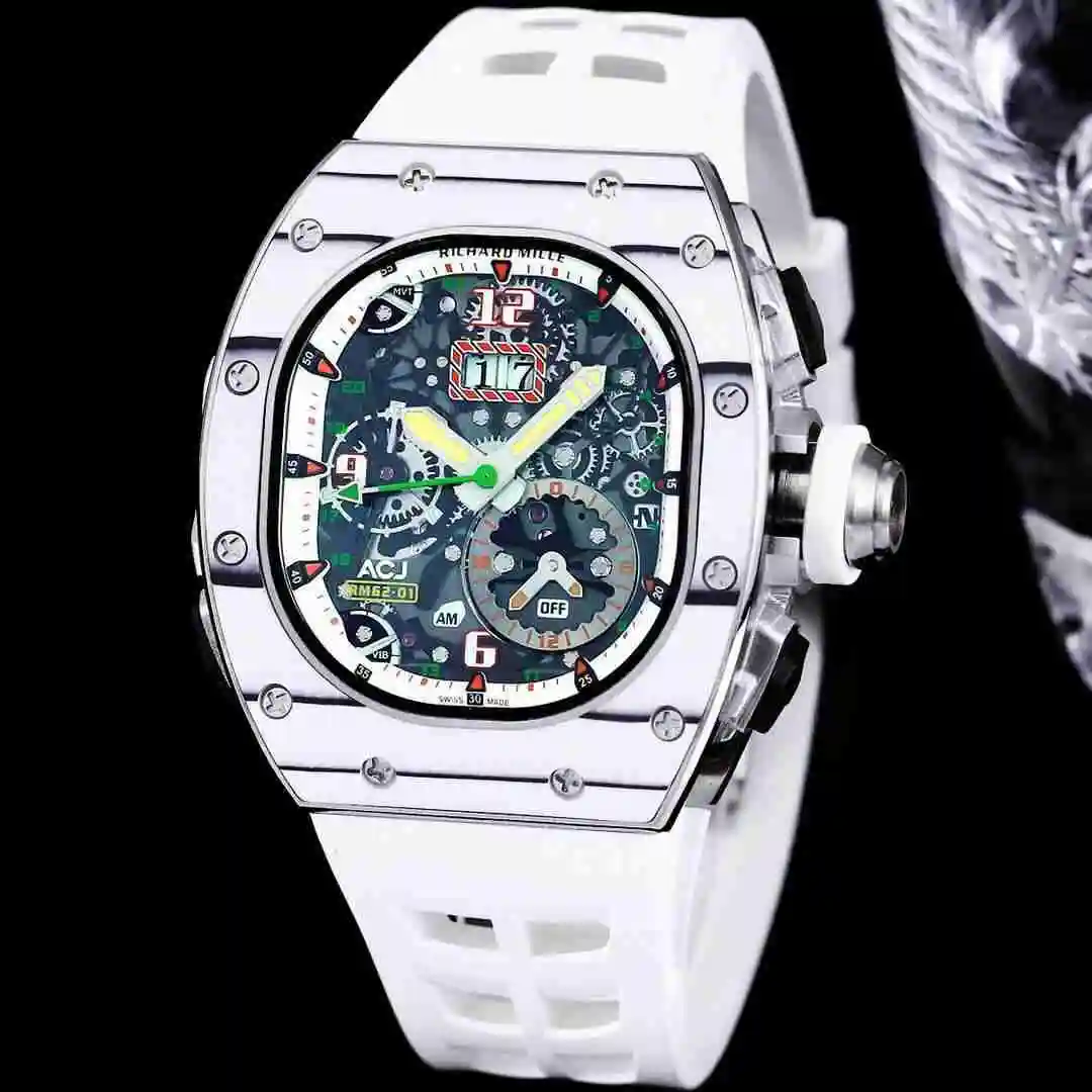 General Watches Richard Mille Richard Miller Watch Men's Watch Paired with Original Fully Automatic Mechanical Movement Top Grade 316 Precision Steel Case with Mineral Super Strong Mirror Surface KK view 7