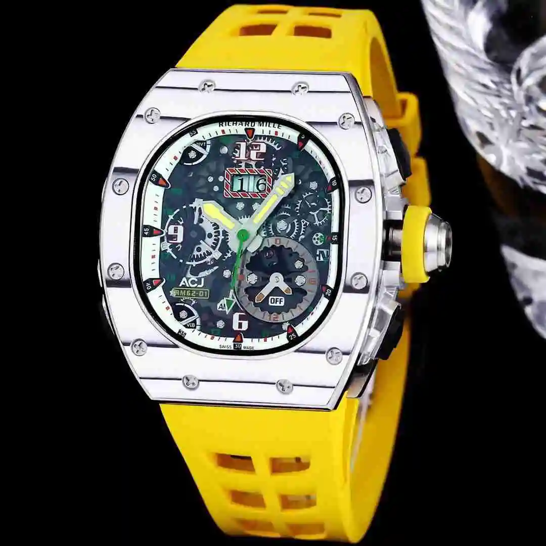 General Watches Richard Mille Richard Miller Watch Men's Watch Paired with Original Fully Automatic Mechanical Movement Top Grade 316 Precision Steel Case with Mineral Super Strong Mirror Surface KK view 9