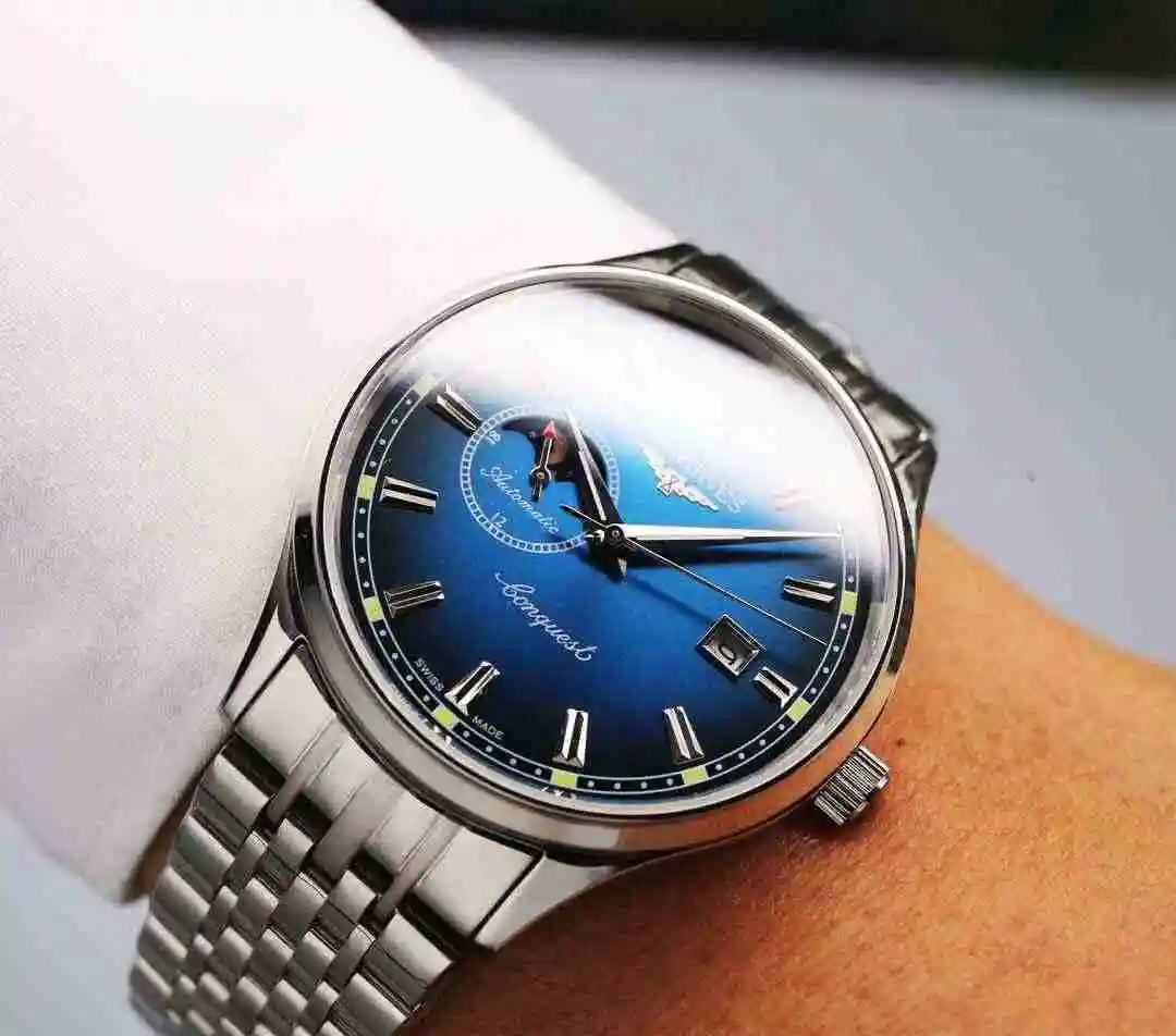 General Watches Longines Watch Men's Watch Paired with Original Fully Automatic Mechanical Movement Top grade 316 Precision Steel Case with Mineral Super Strong Mirror Diameter 40mm KK06500 view 7