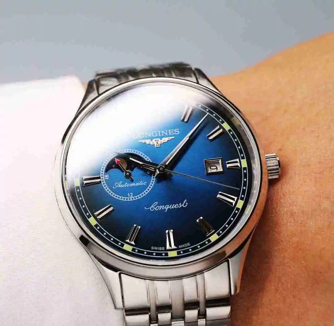 General Watches Longines Watch Men's Watch Paired with Original Fully Automatic Mechanical Movement Top grade 316 Precision Steel Case with Mineral Super Strong Mirror Diameter 40mm KK06500 view 9
