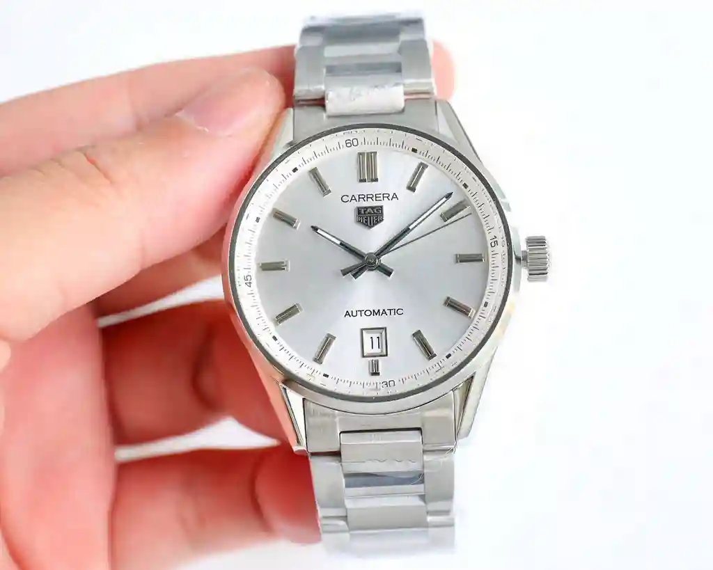 General Watches Tiger @ Tag Heuer men's watch with original fully automatic mechanical movement top 316 stainless steel case strap mineral super mirror diameter 40mm KK09800 view 7