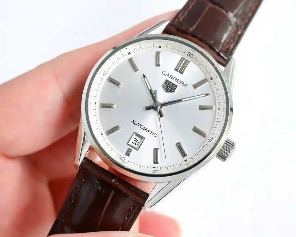 General Watches Tiger @ Tag Heuer men's watch with original fully automatic mechanical movement top 316 stainless steel case strap mineral super mirror diameter 40mm KK09800 view 8