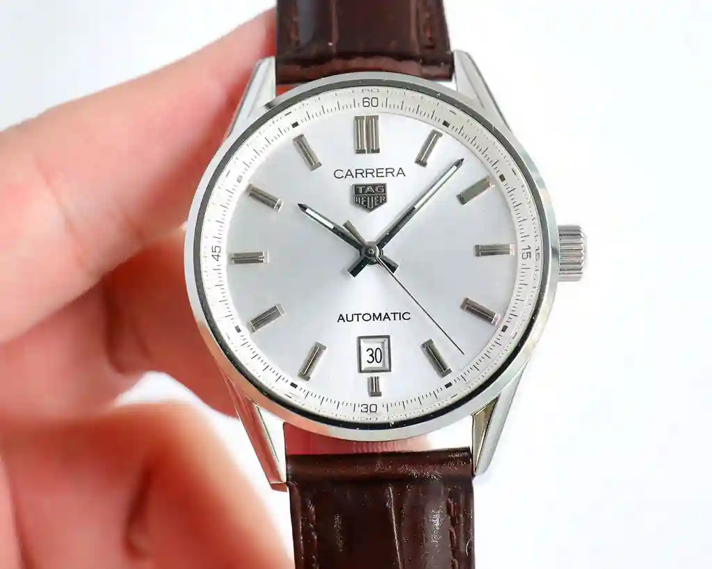 General Watches Tiger @ Tag Heuer men's watch with original fully automatic mechanical movement top 316 stainless steel case strap mineral super mirror diameter 40mm KK09800 view 9