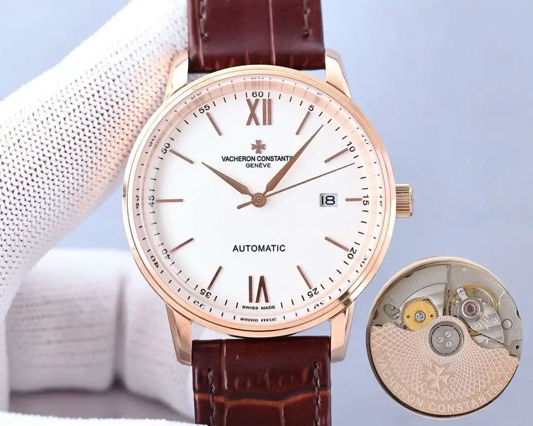 General Watches Vacheron Constantin Watch Jiang@Dun men's watch with original fully automatic mechanical movement, top-grade 316 stainless steel case and strap, mineral super mirror, diameter 40mm KK06550 1 view 8